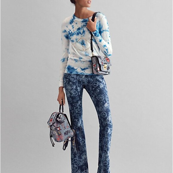 MICHAEL Michael Kors Beacon Small Embroidered Denim Backpack - Picture 5 of 11